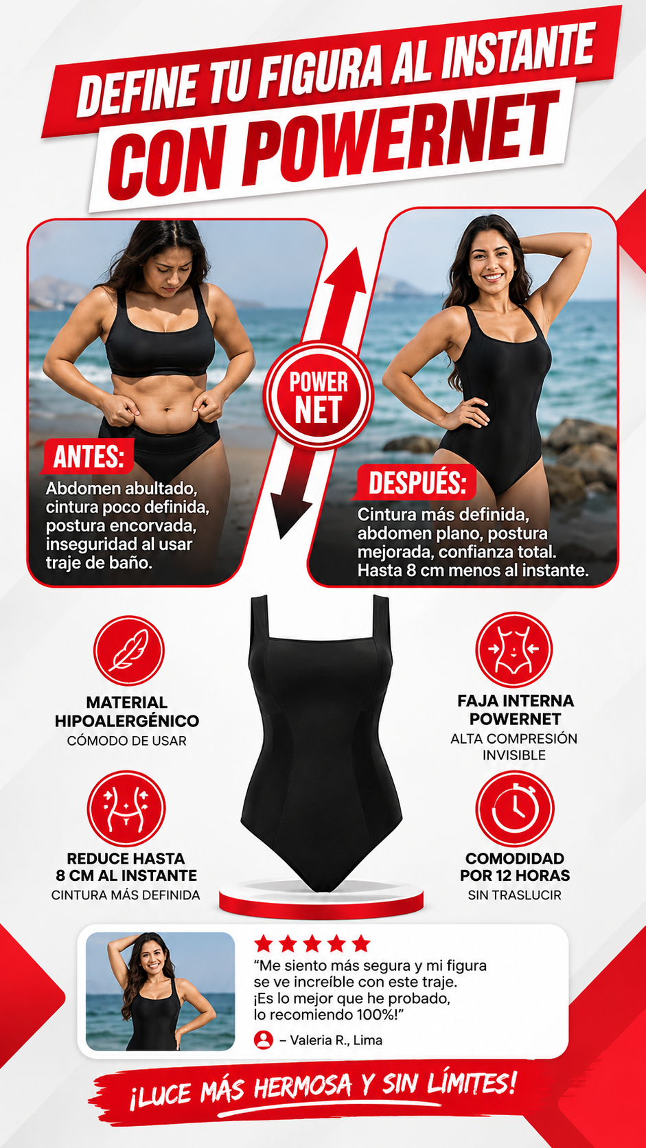 Ropa de Baño con Faja Incluida e Invisible
