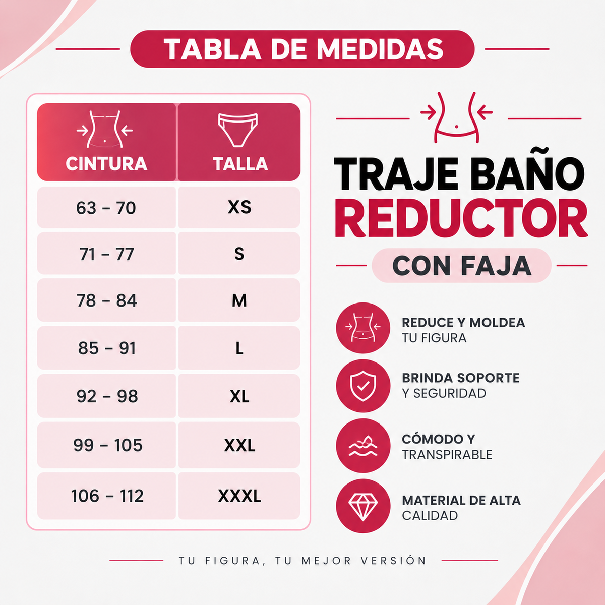 Ropa de Baño con Faja Incluida e Invisible